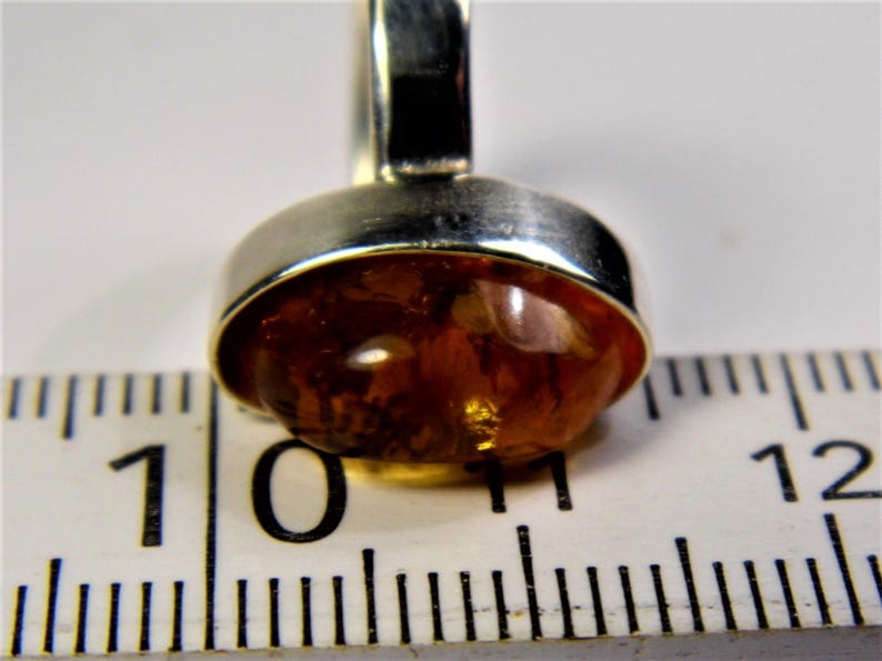 Genuine real Baltic Amber and Silver Plated ring cognac honey transparent color gemstone authentic women/'s jewelry FREE SHIPPING 1596