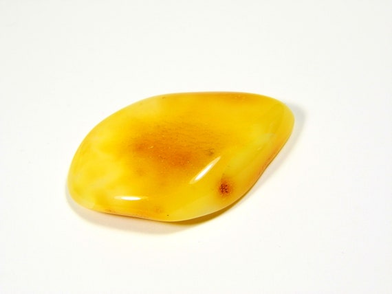 Baltic Amber Stone 12gr. Yellow Natural Polished Stone Genuine Gemstone A0071