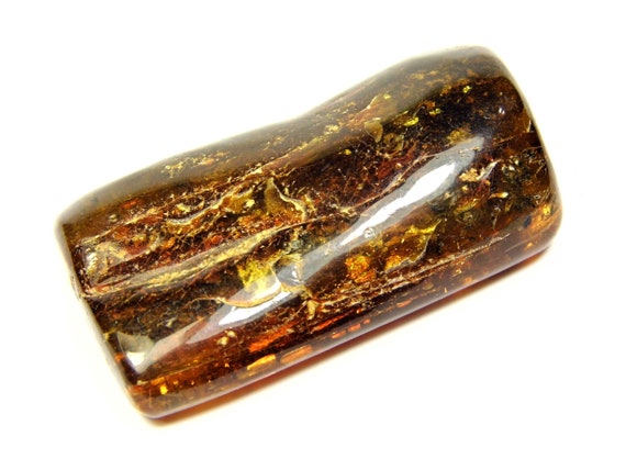 Baltic Amber natural genuine big massive stone gemstone 26 grams authentic brown polished 1167a