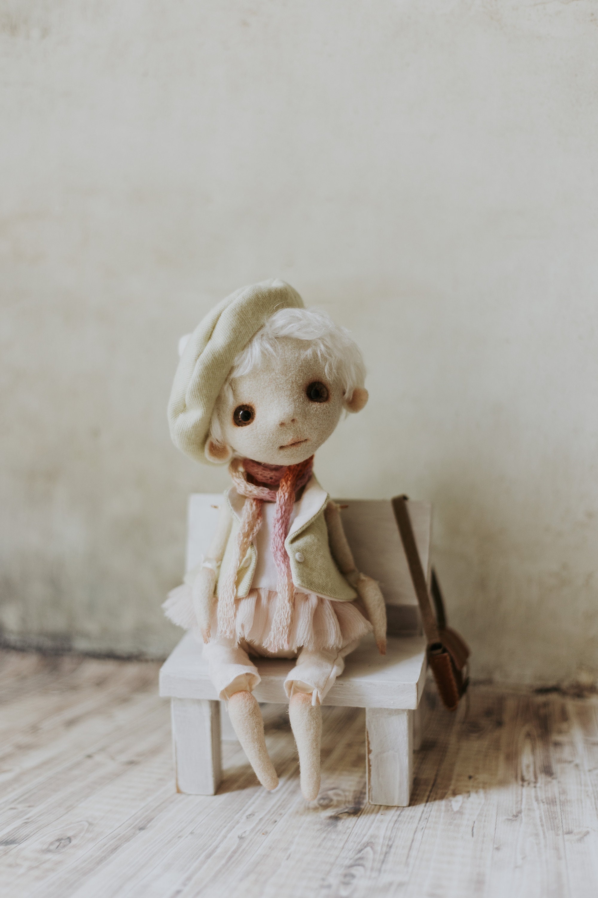 Needle felted jointed doll. Needle felted art doll. OOAK felt Etsy