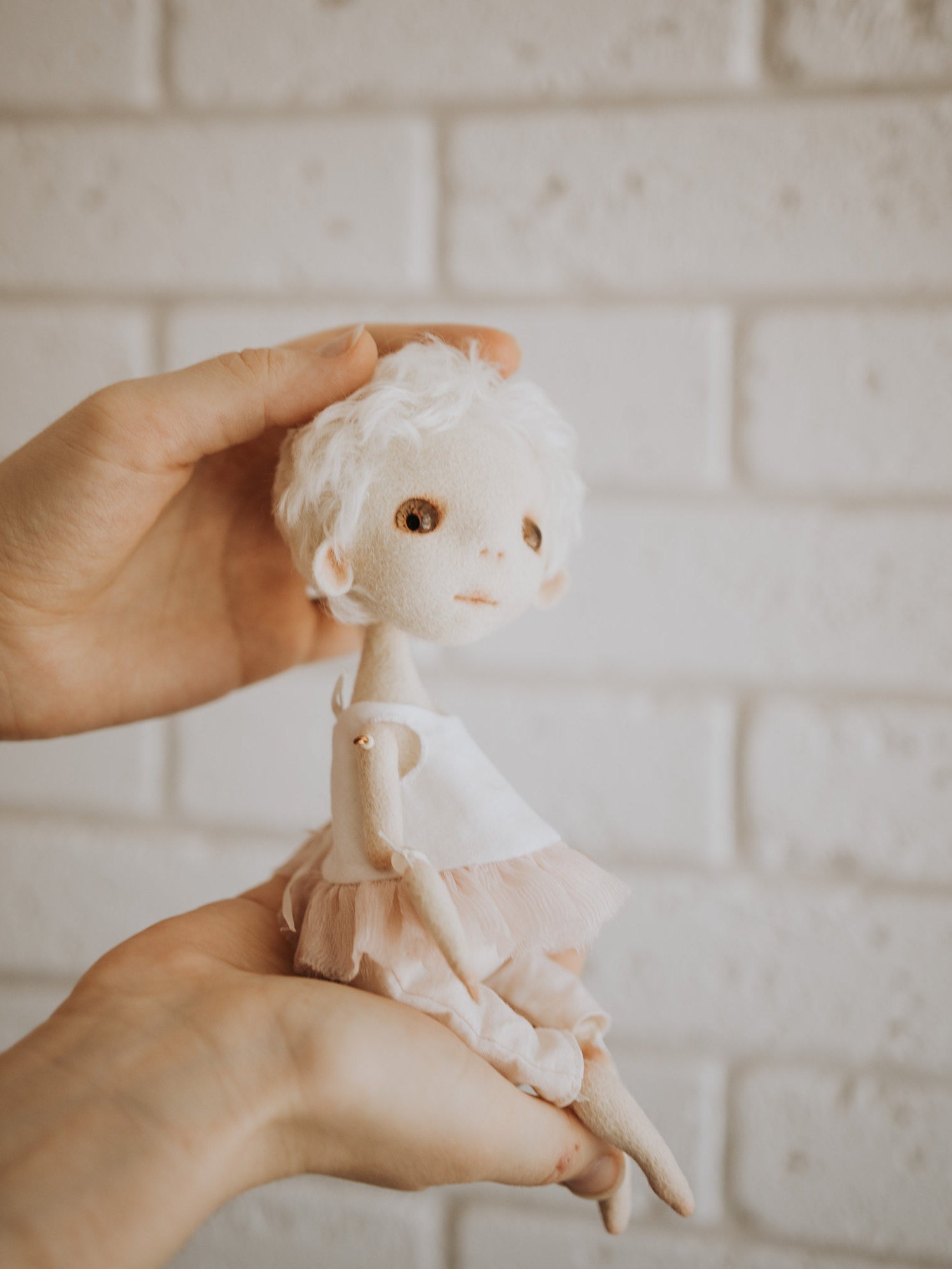 Needle felted jointed doll. Needle felted art doll. OOAK felt Etsy