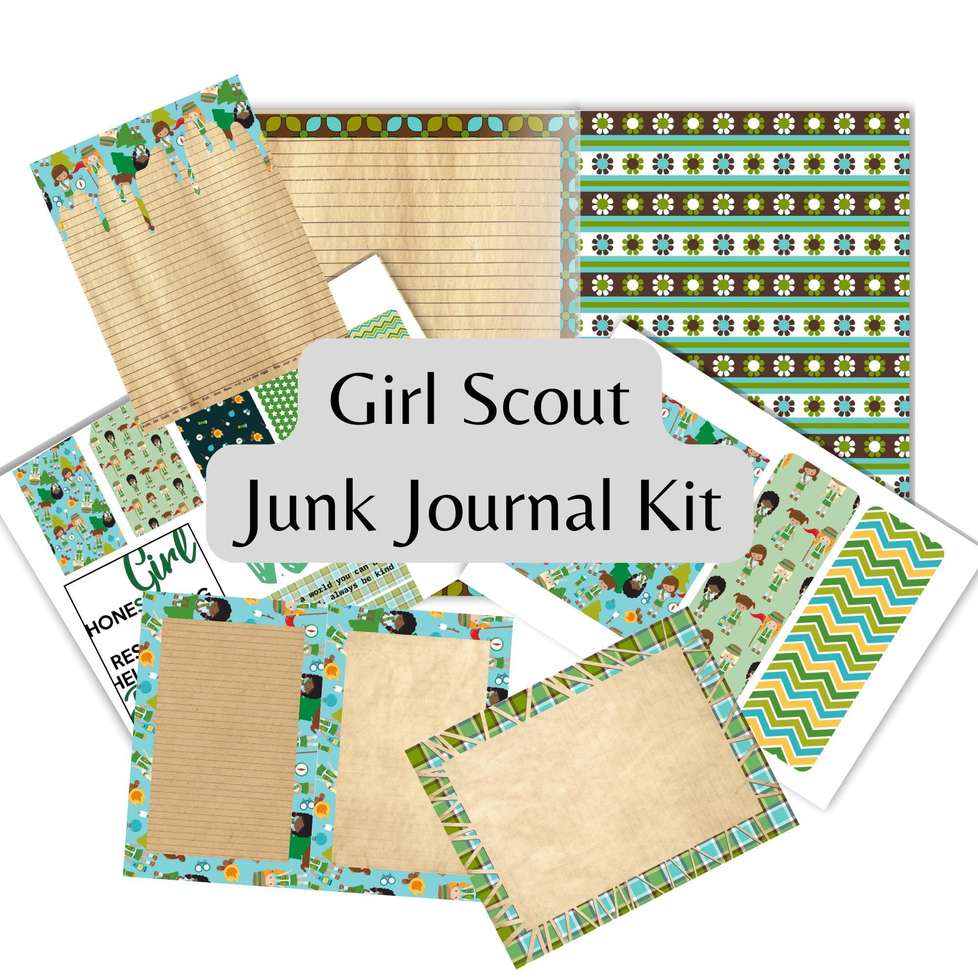 Scout Themed Printable Junk Journal Kit, digital file, digital download, printables
