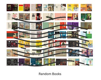 Set 1 50+ Mini Book Covers .75 inch Miniatures, Digital File, Digital Download, Doll House Printable