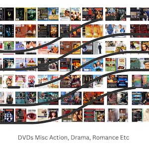 Set 1 200+ Mini Dvd Covers 75 cm Miniaturen, digitale Datei, digitaler Download, Puppenhaus druckbare, Mini Dvds