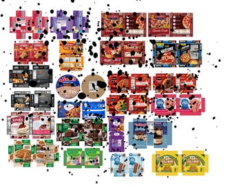 2024 24 Mini Frozen Foods Set 2,Miniatures, Digital File, Digital Download, Doll House Printable