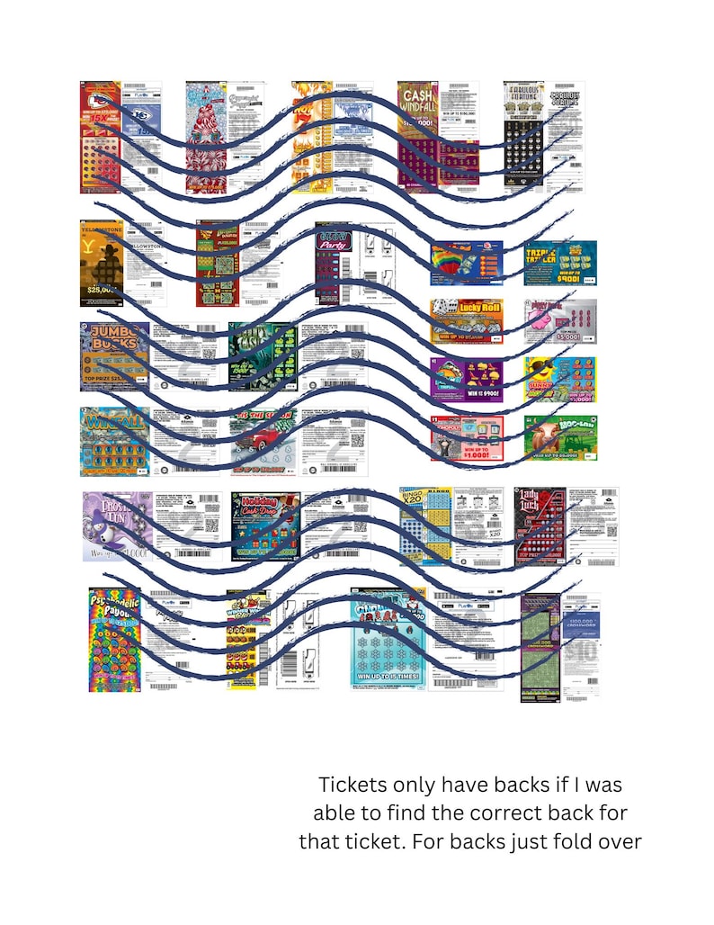 2025 Scratch Tickets Random Miniatures Set 1,miniatures, Digital File ...