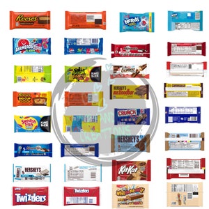 2024 Juego de 16 mini bolsas de dulces 1, miniaturas, archivo digital, descarga digital, casa de muñecas imprimible, minilibros