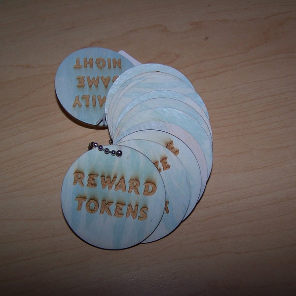 Laser Engraved Reward Tokens Set of 11; Reward System; Reward Coins