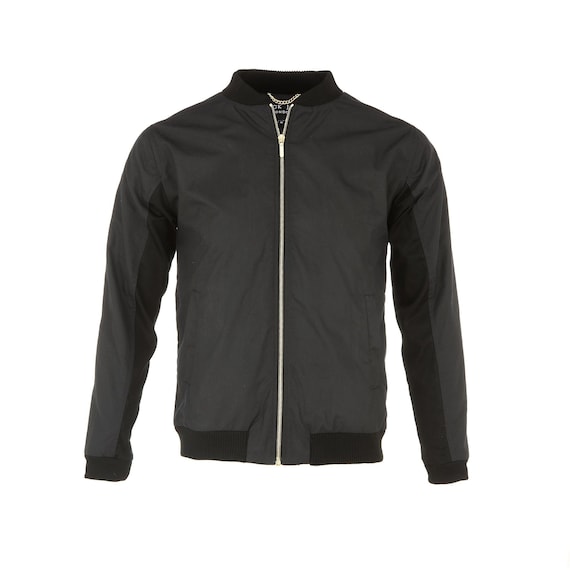 Blue cotton bomber jacket hot sale