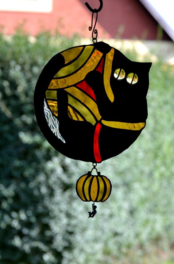Stained Glass Pumpkin Sun Catcher
