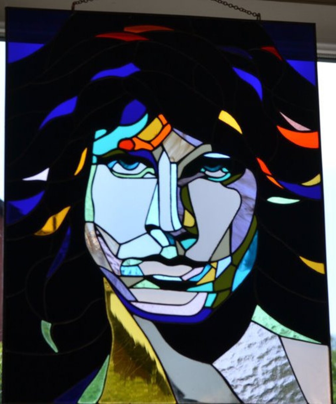 Custom Stained Glass Panels for Your Photo Popart Tiffany Etsy