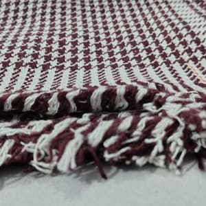 All season use Stripe Charkha made white Tassels Bedsheet Indian Khadi Cotton Handspun Hand woven White Khadi cotton blanket Khesh Sheet