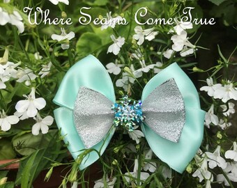 Elsa Inspired Hair Bow