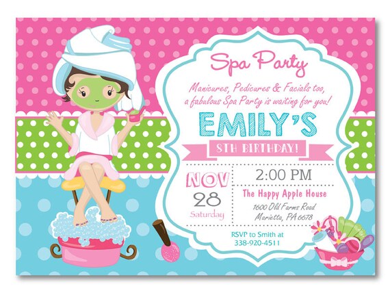 Spa Party Invitation Ideas 5