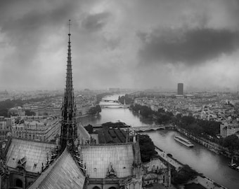 Paris France Notre Dame Cathedral Art Photography Print Wall Decor