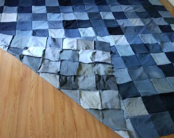 MOVING SALE*** King Size Denim Quilt Top