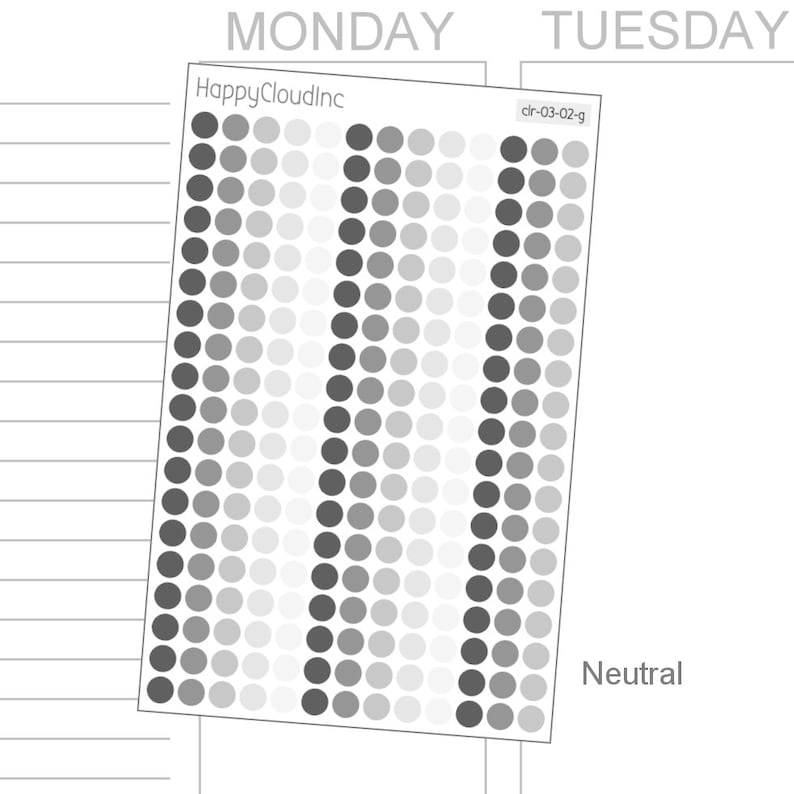 TRANSPARENT Mini Dot Stickers - Planner Stickers - Etsy