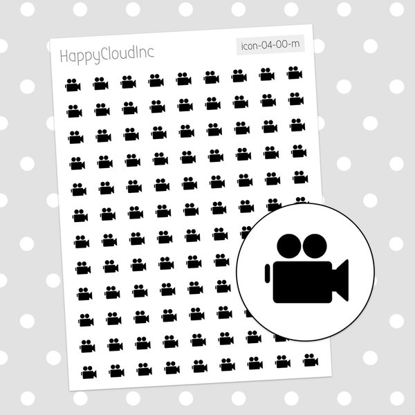 Filming / Video Recorder / Youtube Icon Planner Stickers