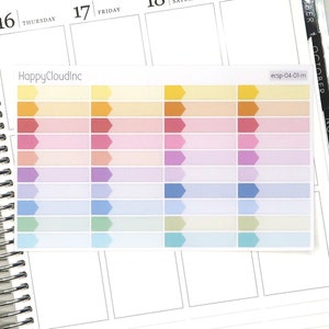 Pastel Rainbow Small Appointment Boxes Planner Stickers (40 Stickers)