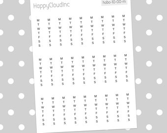Hobonichi Weeks Habit Tracker Stickers: Vertical Weekly Planner Stickers
