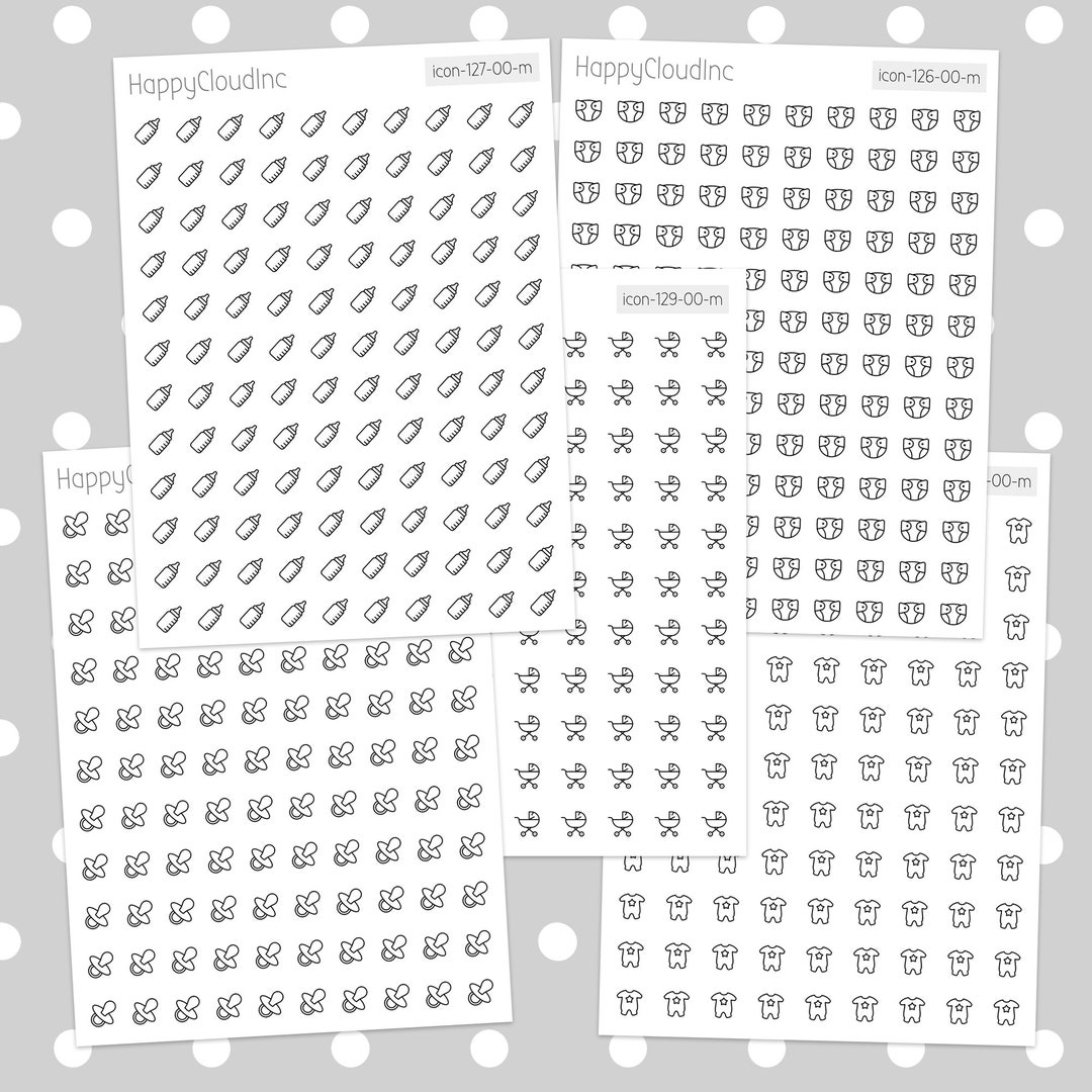 Tiny Parenting | Baby | Family Icon Planner Stickers - Etsy