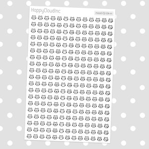 Mini Cat Mood Tracker Stickers - Planner Stickers (1 sheet)