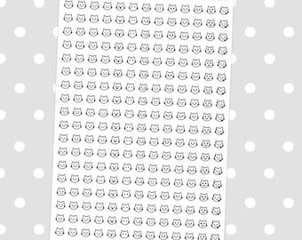 Mini Cat Mood Tracker Stickers - Planner Stickers (1 sheet)