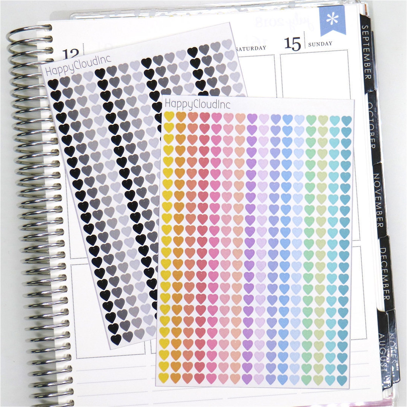 Mini Heart Stickers - Planner Stickers - Etsy
