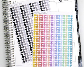 Mini Checkbox Heart Stickers Planner / BUJO Stickers | Etsy