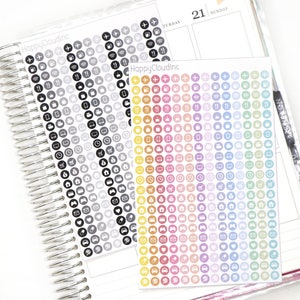 Mini Daily Icon Stickers - Planner Stickers (294 Stickers)