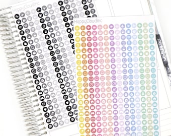 Mini Daily Icon Stickers - Planner Stickers (294 Stickers)