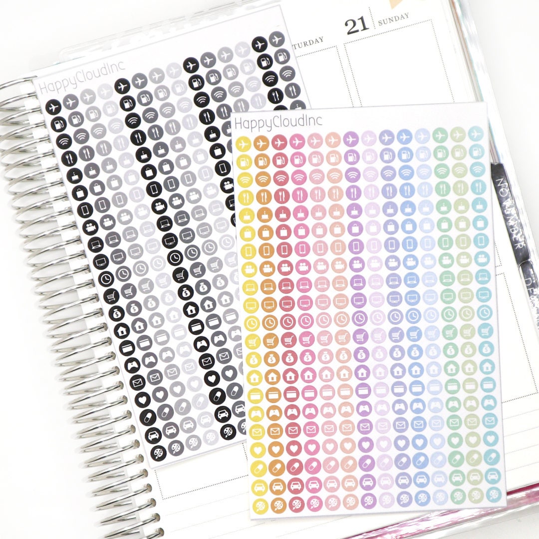 Mini Daily Icon Stickers Planner Stickers 294 Stickers Mini Daily Icon Stickers Planner Stickers 294 Stickers