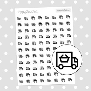 Tiny Online Order Delivery / Grocery Delivery / Delivery Icon Planner Stickers