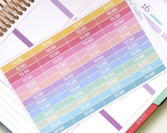 Pastel Rainbow To Do Label Planner Stickers