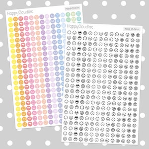 Aesthetic Stickers Mini Sticker Sheet SMALL miniature 1 x 1 Water Bo –  Big Moods