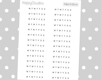 Hobonichi Weeks Habit Tracker Stickers: Minimalist Planner Stickers