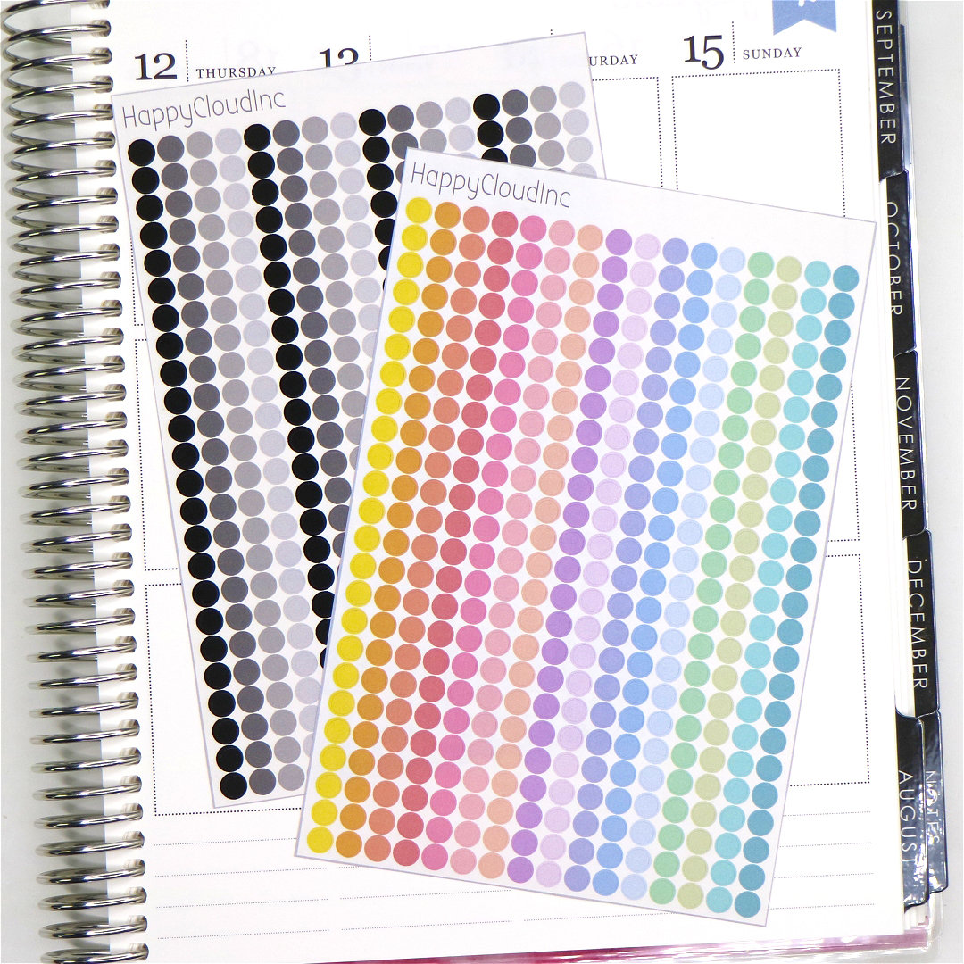 Mini Dot Stickers - Planner Stickers - Etsy Australia