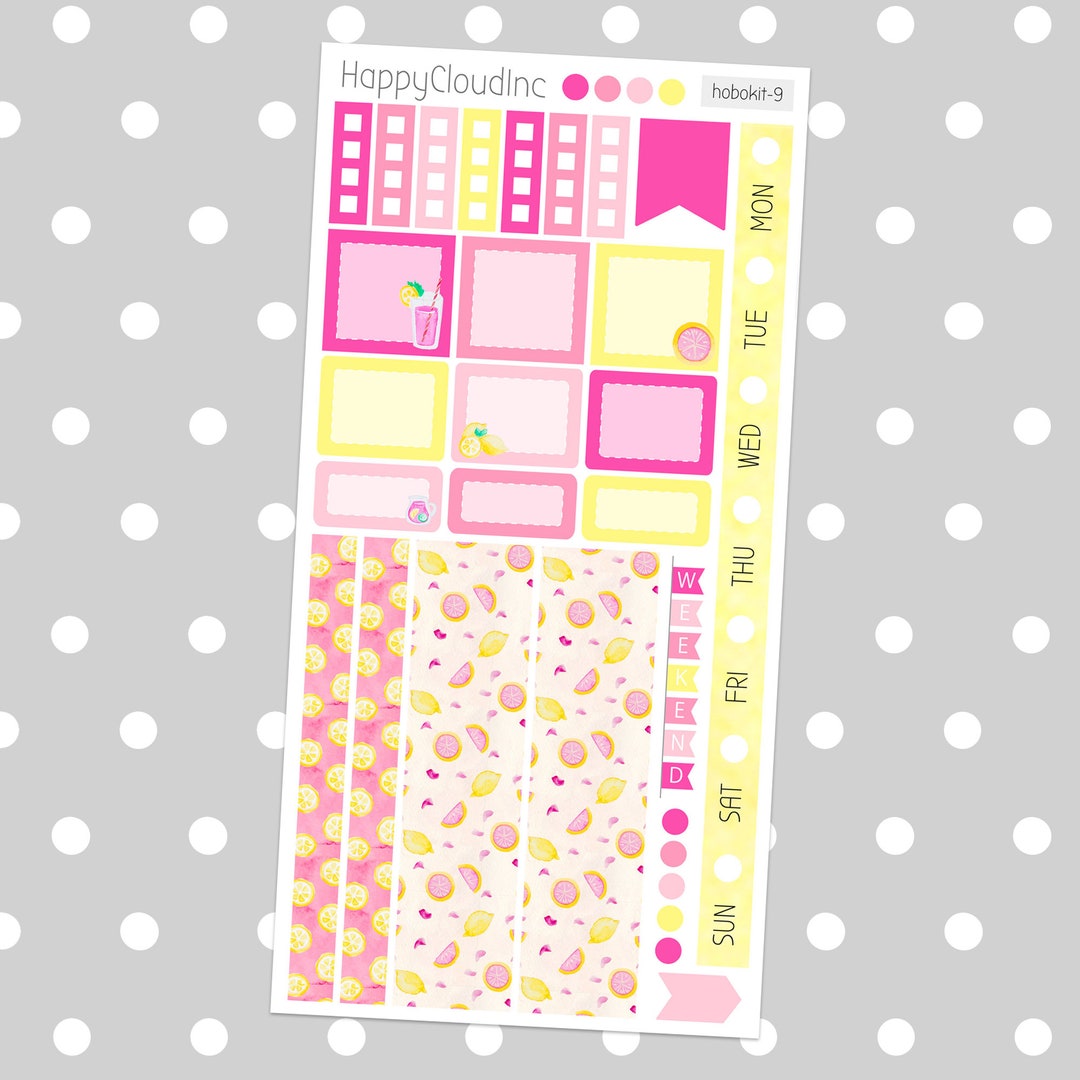 Pink Lemonade Hobonichi Weeks Sticker Kit - Etsy