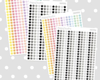 Mini Star Stickers - Planner Stickers (1 sheet)