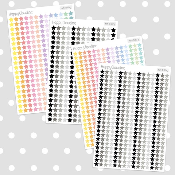 Mini Star Stickers Planner Stickers 1 Sheet 