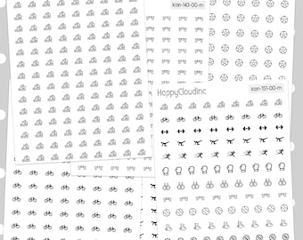 Tiny Sports / Exercise Icon Planner Stickers