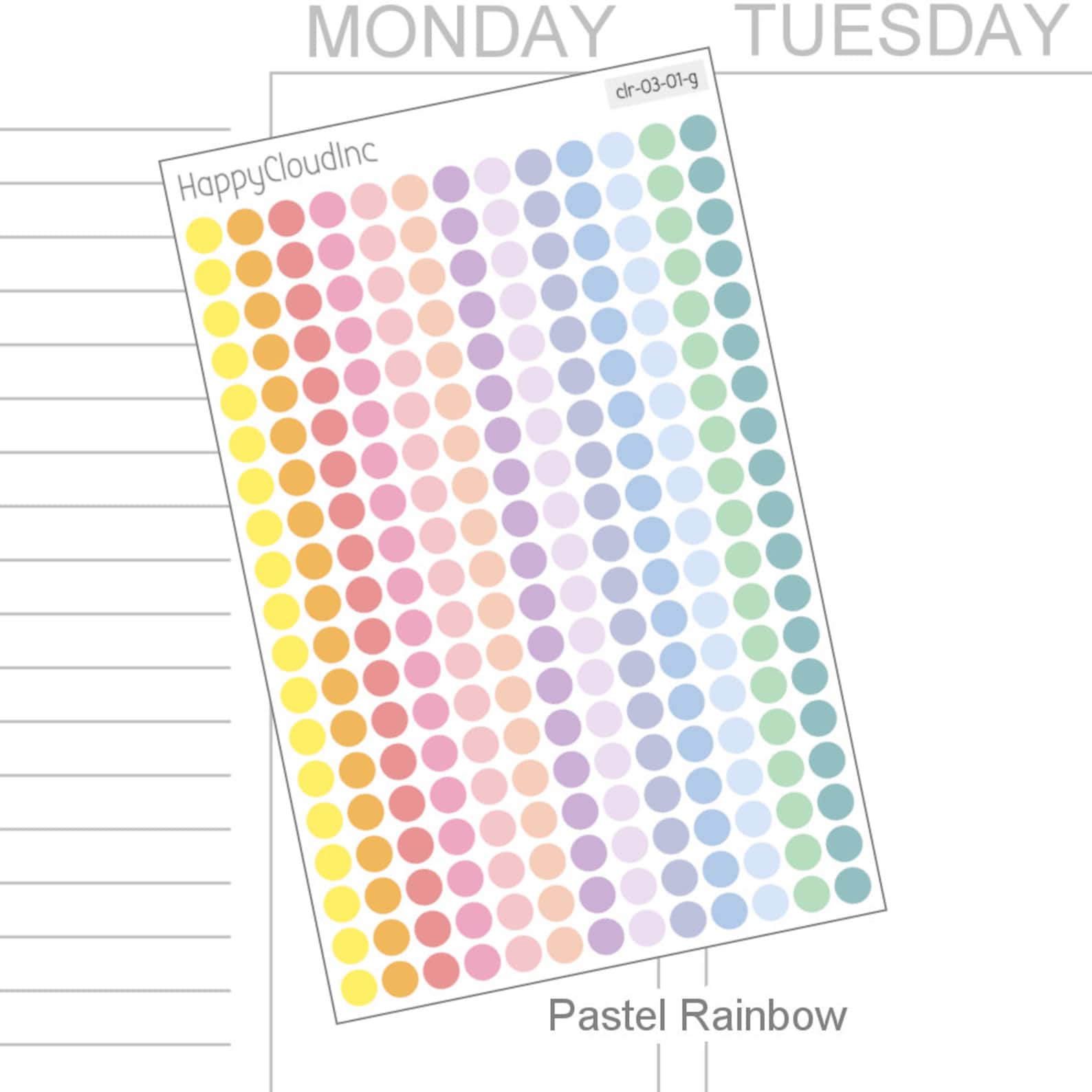 TRANSPARENT Mini Dot Stickers - Planner Stickers - Etsy
