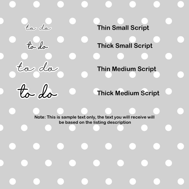 Script Minths Months Script Word Planning Stickers | Planner Stickers (1 Sheet) - Etsy