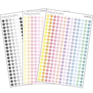 TRANSPARENT STAR Stickers - Planner Stickers