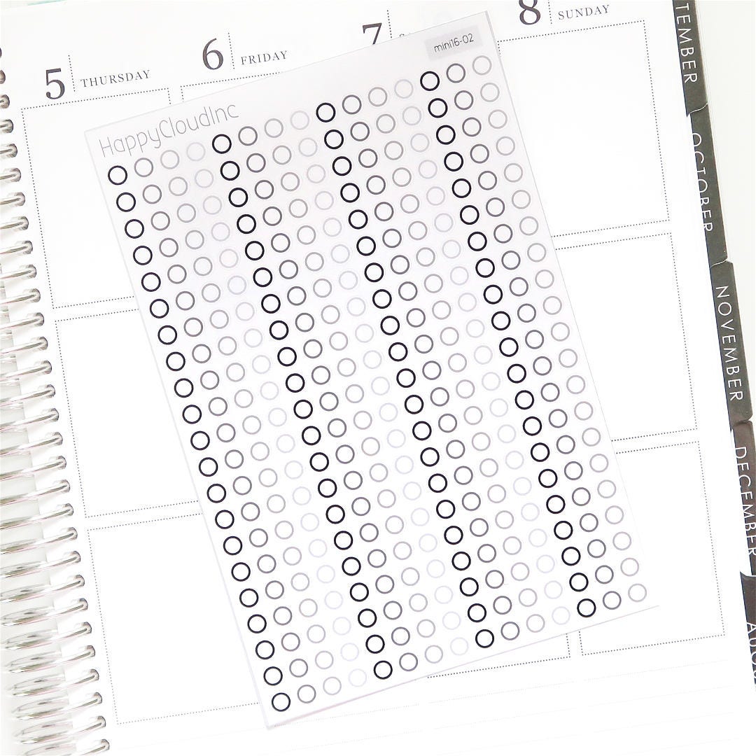 Mini Dot, Circle, Bullet Point Checkbox Stickers | Checklists - Planner ...