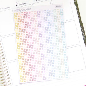 Mini Square Checkbox Planner Stickers | Checklist Stickers - Etsy