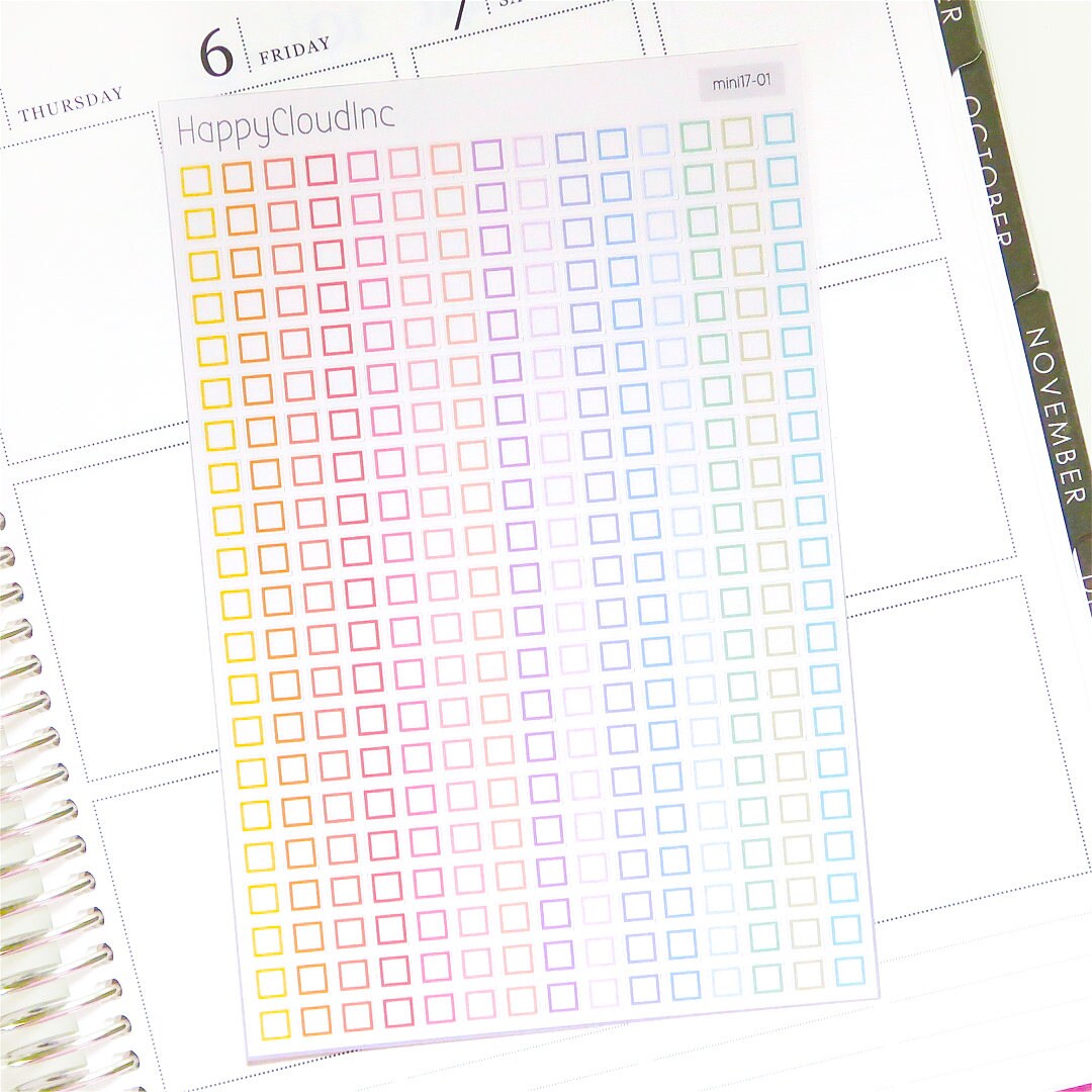 Mini Square Checkbox Planner Stickers | Checklist Stickers - Etsy Australia