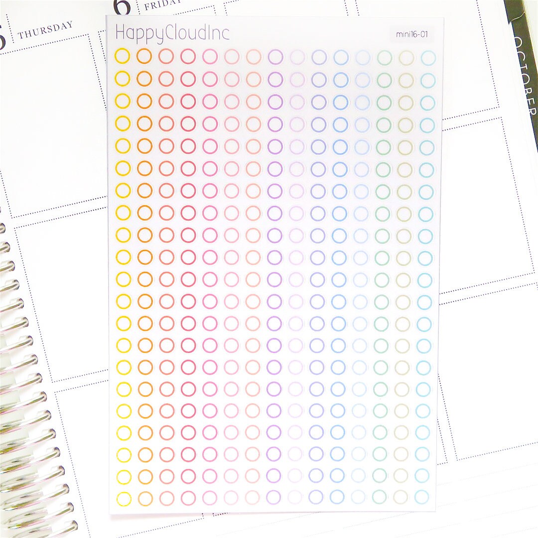 Mini Dot, Circle, Bullet Point Checkbox Stickers | Checklists - Planner ...