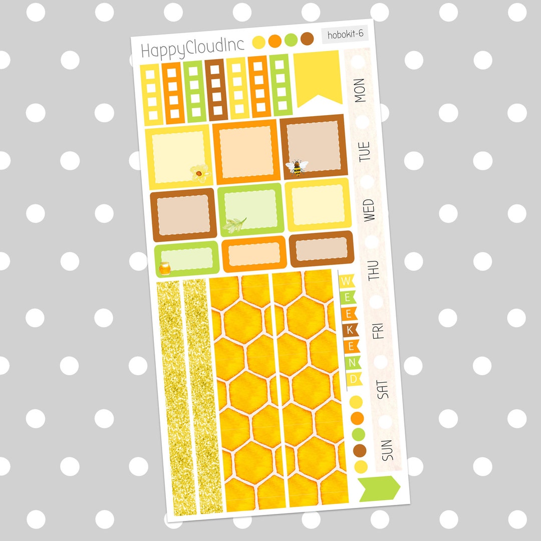 Honey Bee Hobonichi Weeks Sticker Kit - Etsy España