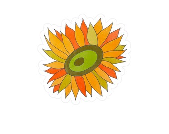 Sunflower Sticker Orange Yellow